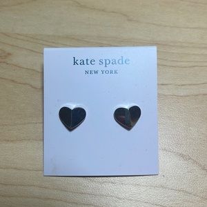 Kate Spade silver heart earrings